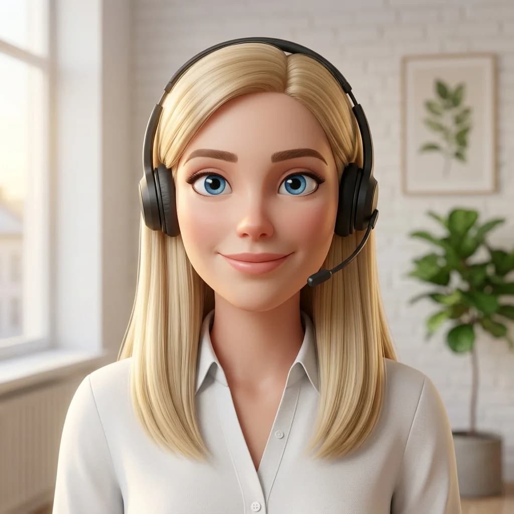 Illustrasjon av AI-medarbeideren Hanne