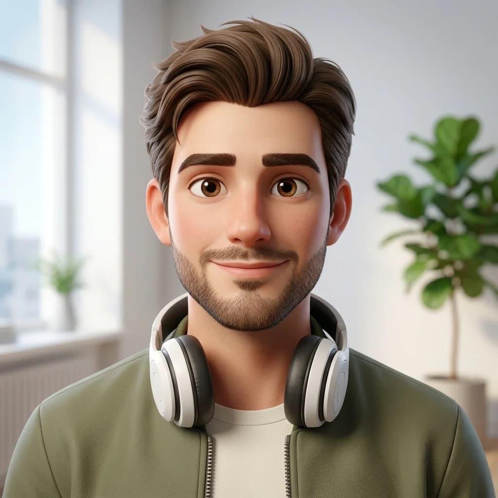 Illustrasjon av AI-medarbeideren Marius