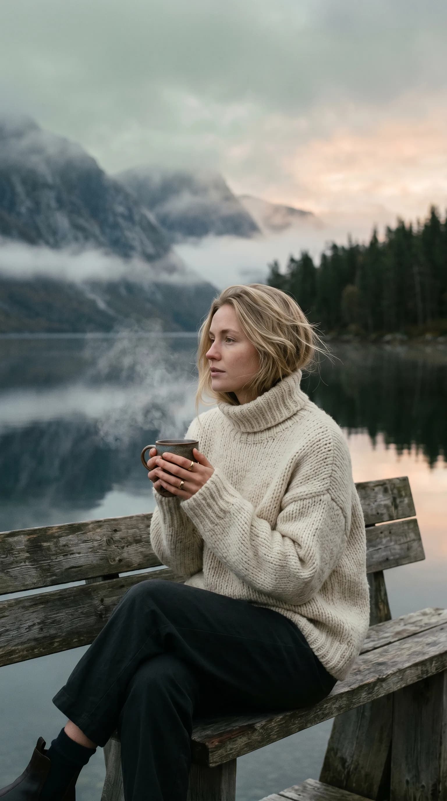 Mote-portrett ved fjord