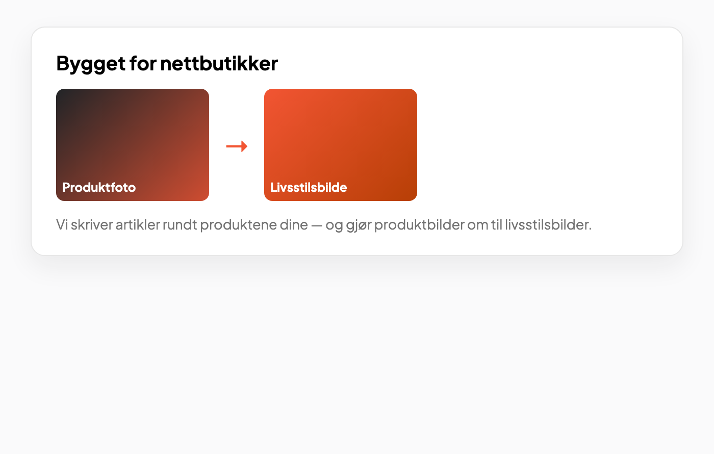 Bygget for nettbutikker